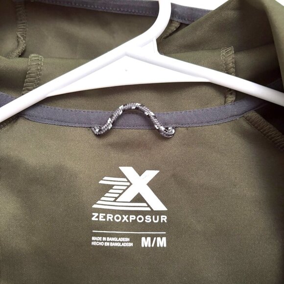 ZeroXposure NWT Full Zip Hoodie Army Green Size Medium Long Sleeve Zipper Pocket - Picture 7 of 11